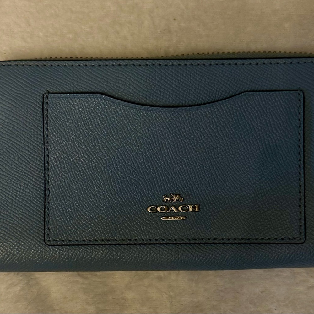 Coach Blue Leather Wallet